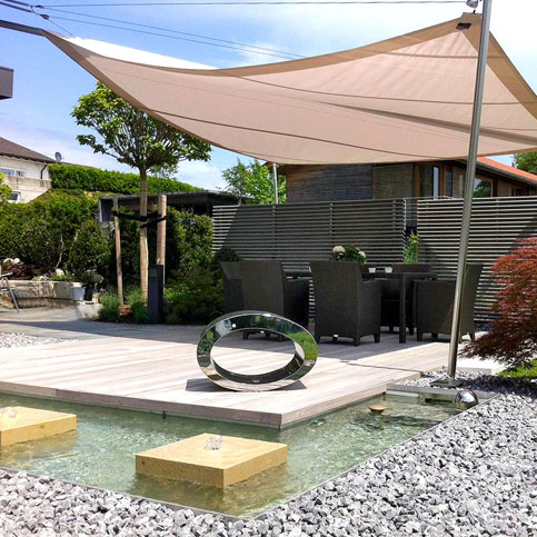 Beschattung, Sonnensegel, Pergolen